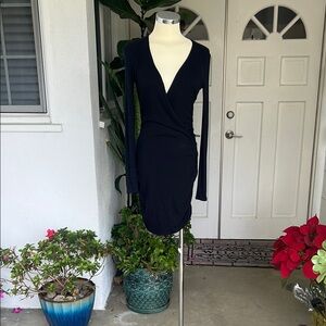 Riller & Fount Black Wrap Dress NWOT